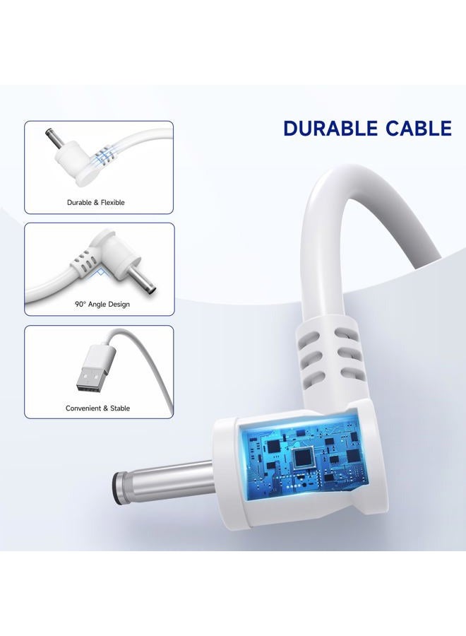 Ayotu 2 Pack 16ft/5m Charge Cable for Ring Stick Up Cam Battery/Plug-in 3rd Gen/2nd Gen, Power Adapter Continuous Charging with Weatherproof Cord(NO Camera), White - Image 4